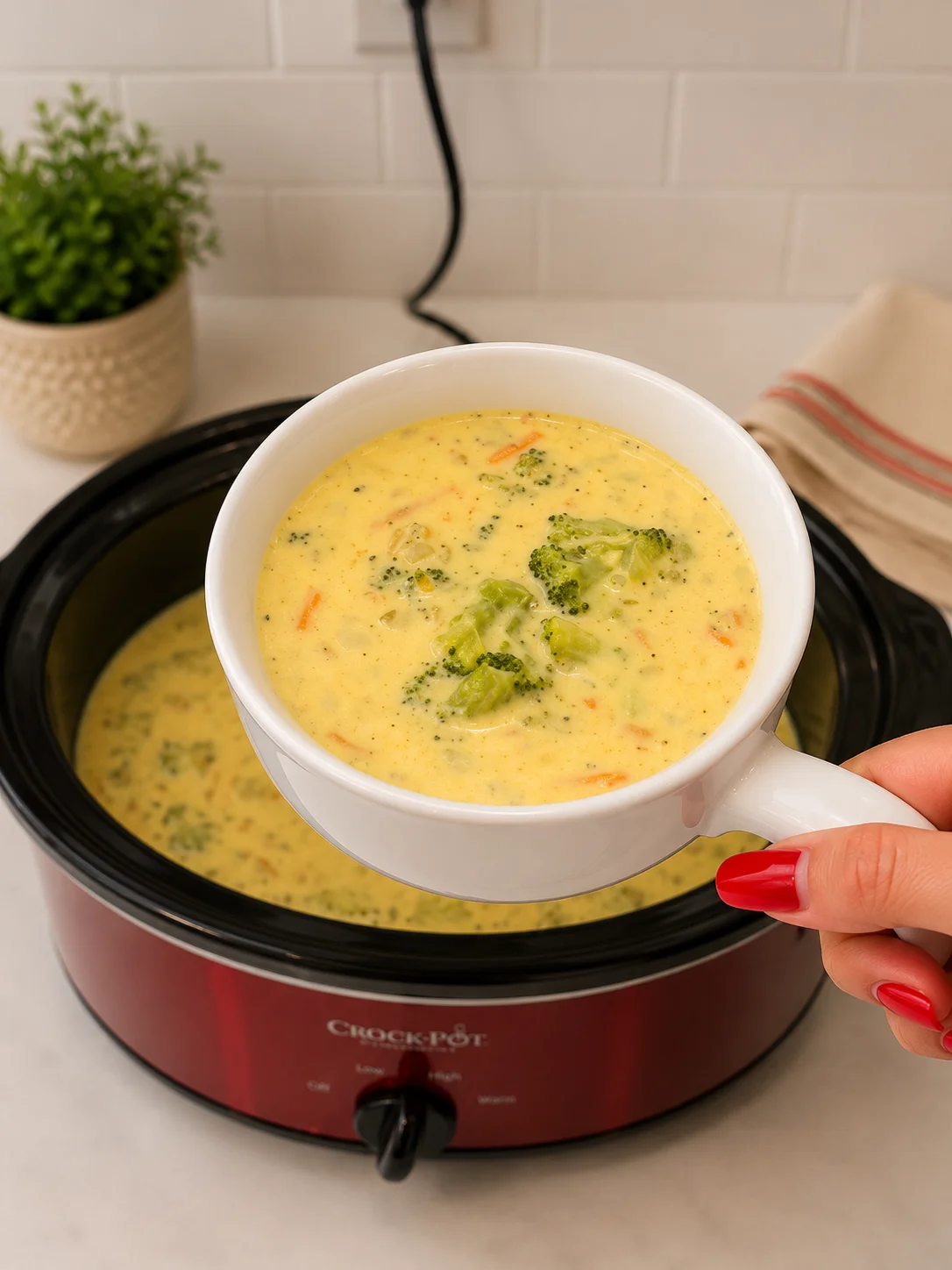 Crockpot Broccoli Cheddar Soup